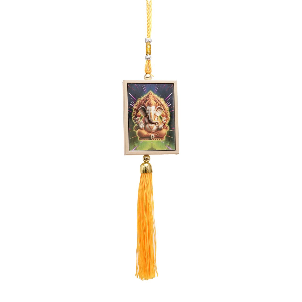 Divine Vibes Ganesh Ji Box Shape Car Dashboard Hanging
