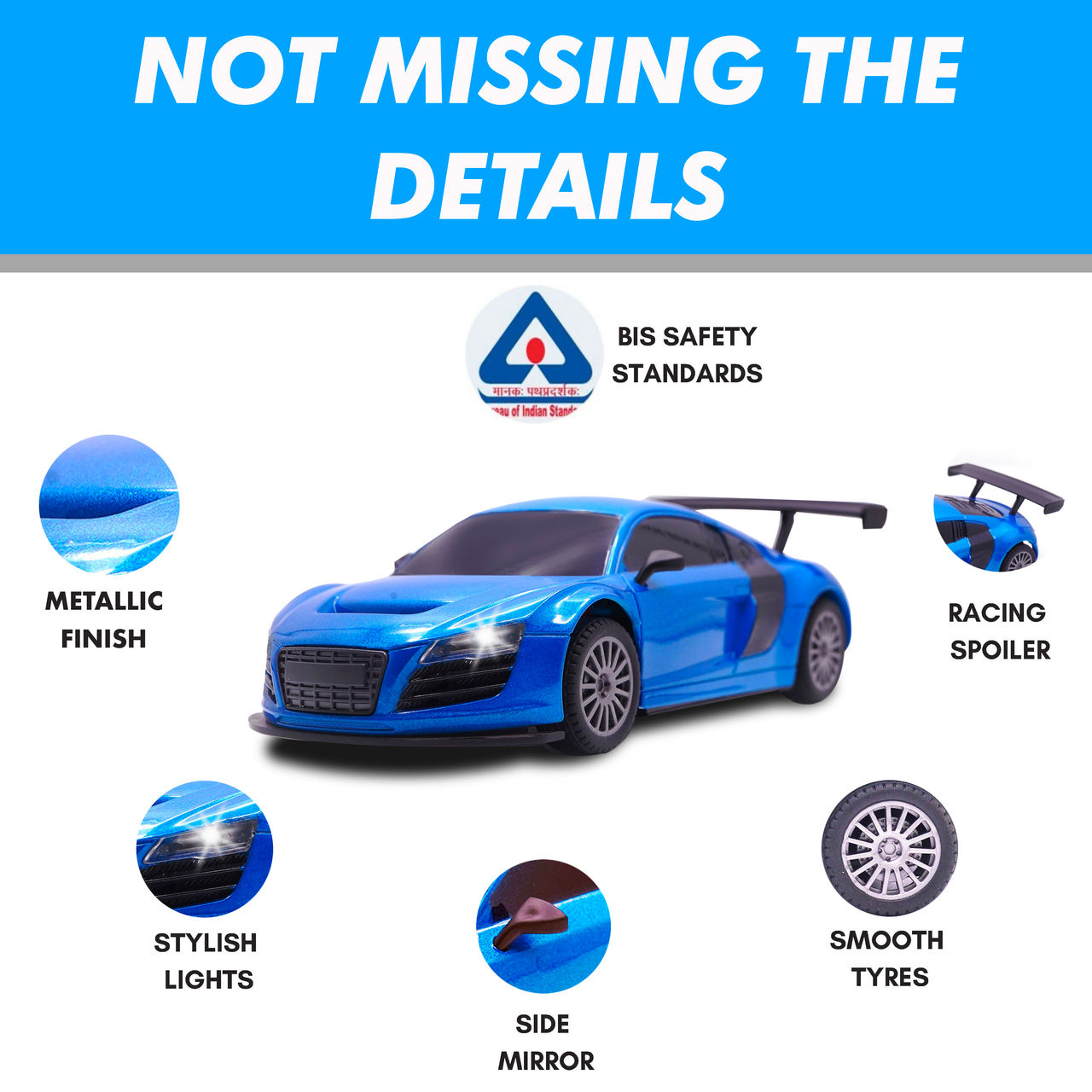 Frendo 1:24 Hi Speed Mini Remote Control Car -Aud Blue
