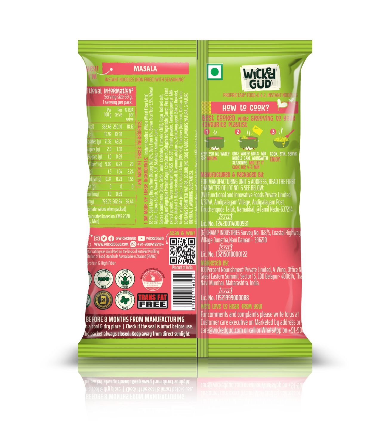 Wickedgud Instant Noodles - Masala