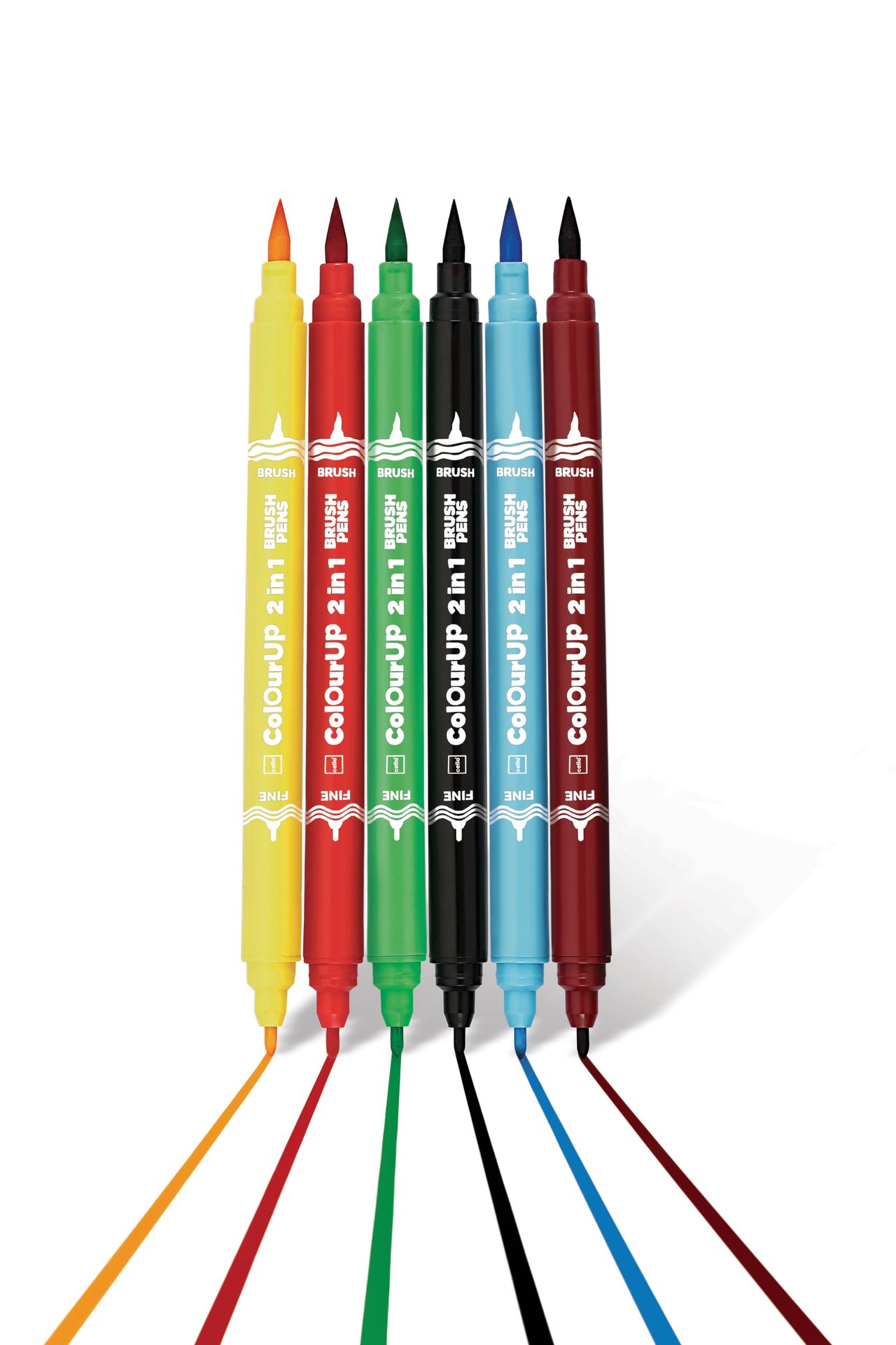 Cello Colourup Brushtip Assorted Pens (Pack Of 6)