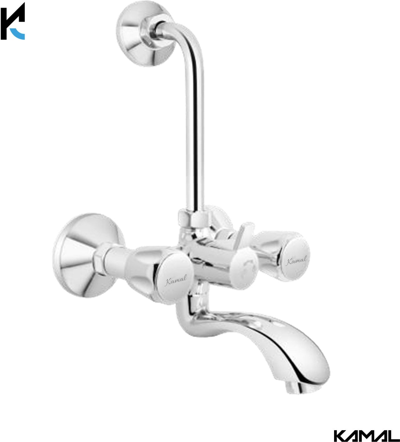 Kamal Wall Mixer Contessa Prime Hi Flow 31 mm Cartridge | With Provision For Overhead Connection