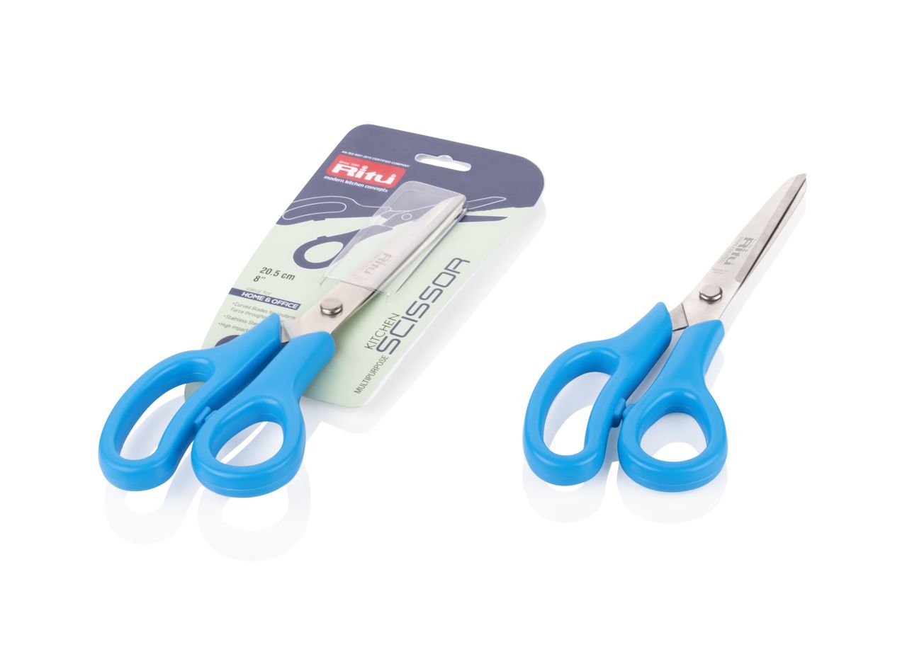 Ritu Multipurpose Kitchen Scissor 8" ( 20.5 Cm ) (Colour May Vary)