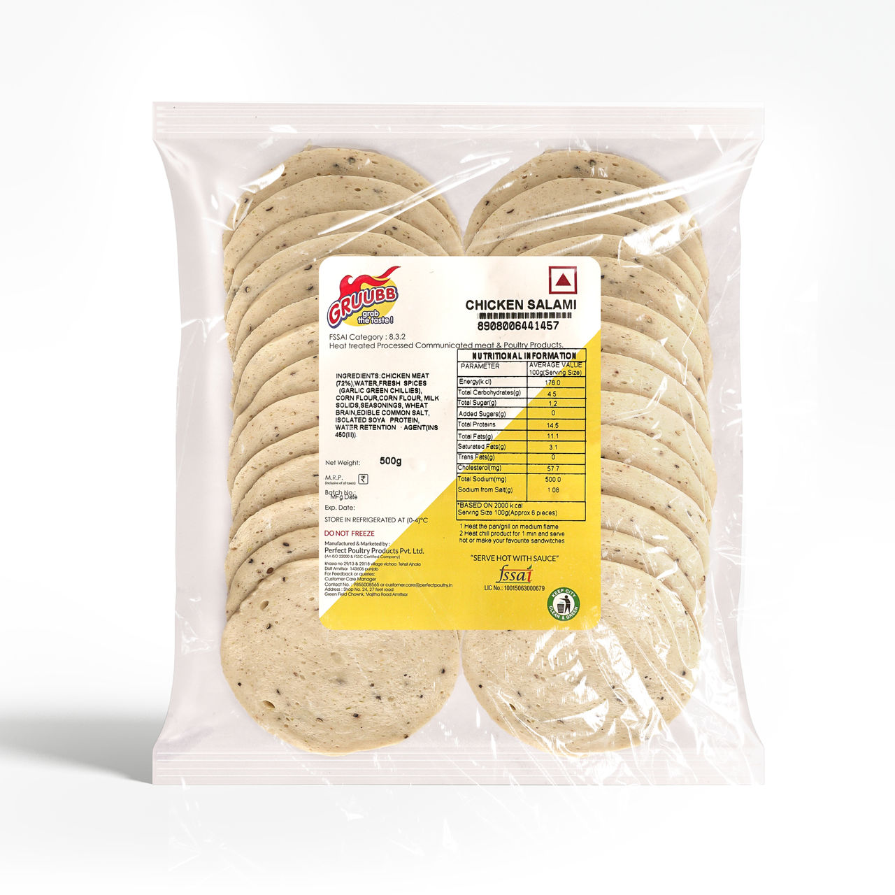 Gruubb Chicken Salami Plain