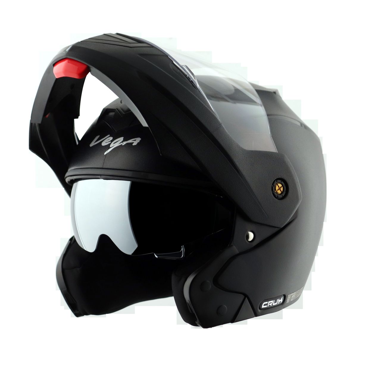 VEGA Crux Dual Visor Flip Up Helmet Black | L