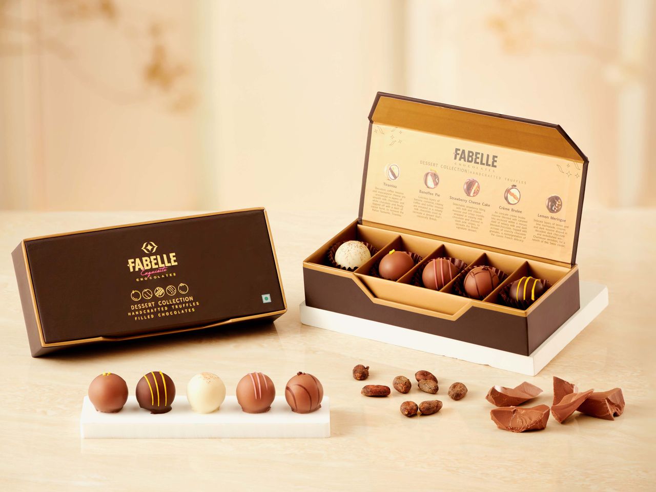 Fabelle Dessert Collection - 5 Chocolate Truffles Inspired By Desserts