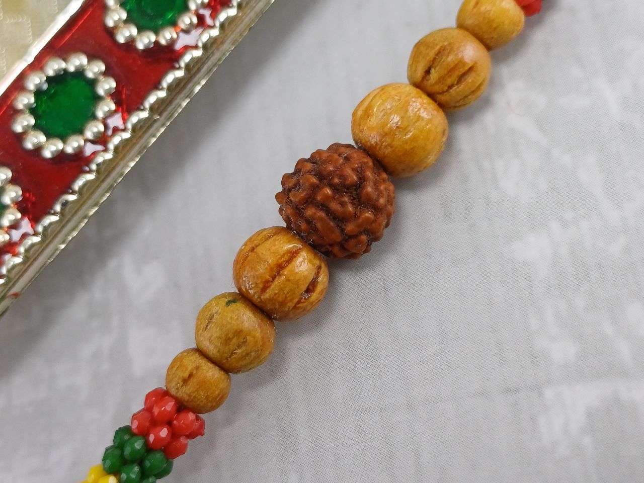 Gullak Small Rudraksha Multicolor Rakhi