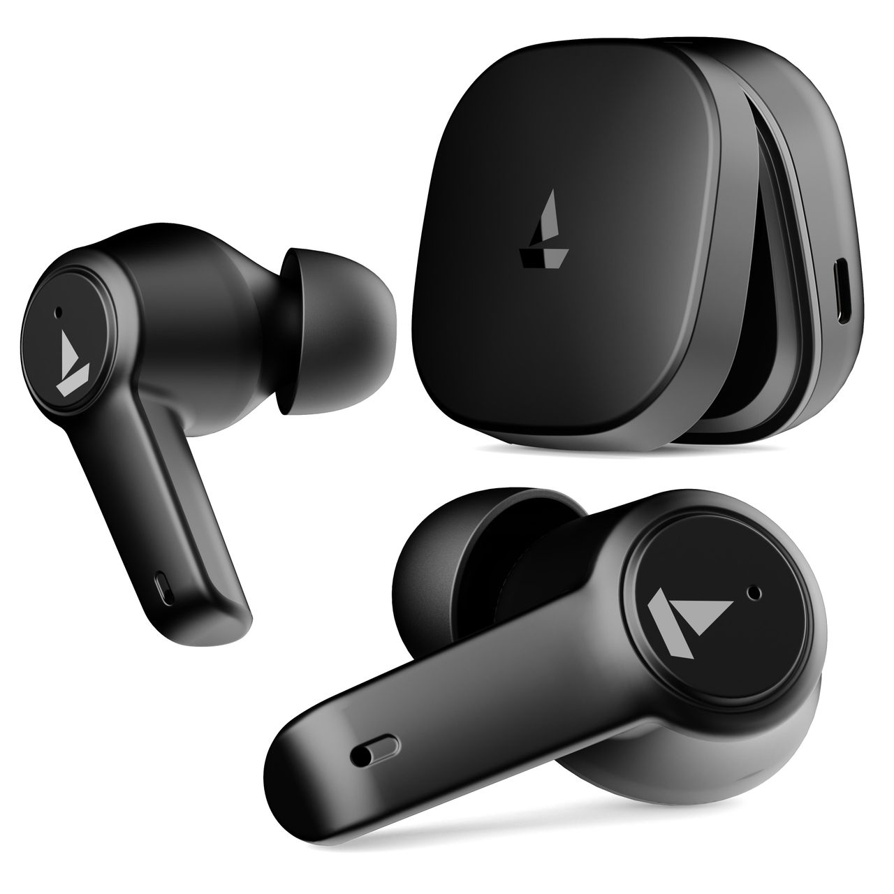 boAt Airdopes 411 Anc Tws Earbuds W - Active Noisecancellation Upto 17.5 Hours Playbac Black Storm