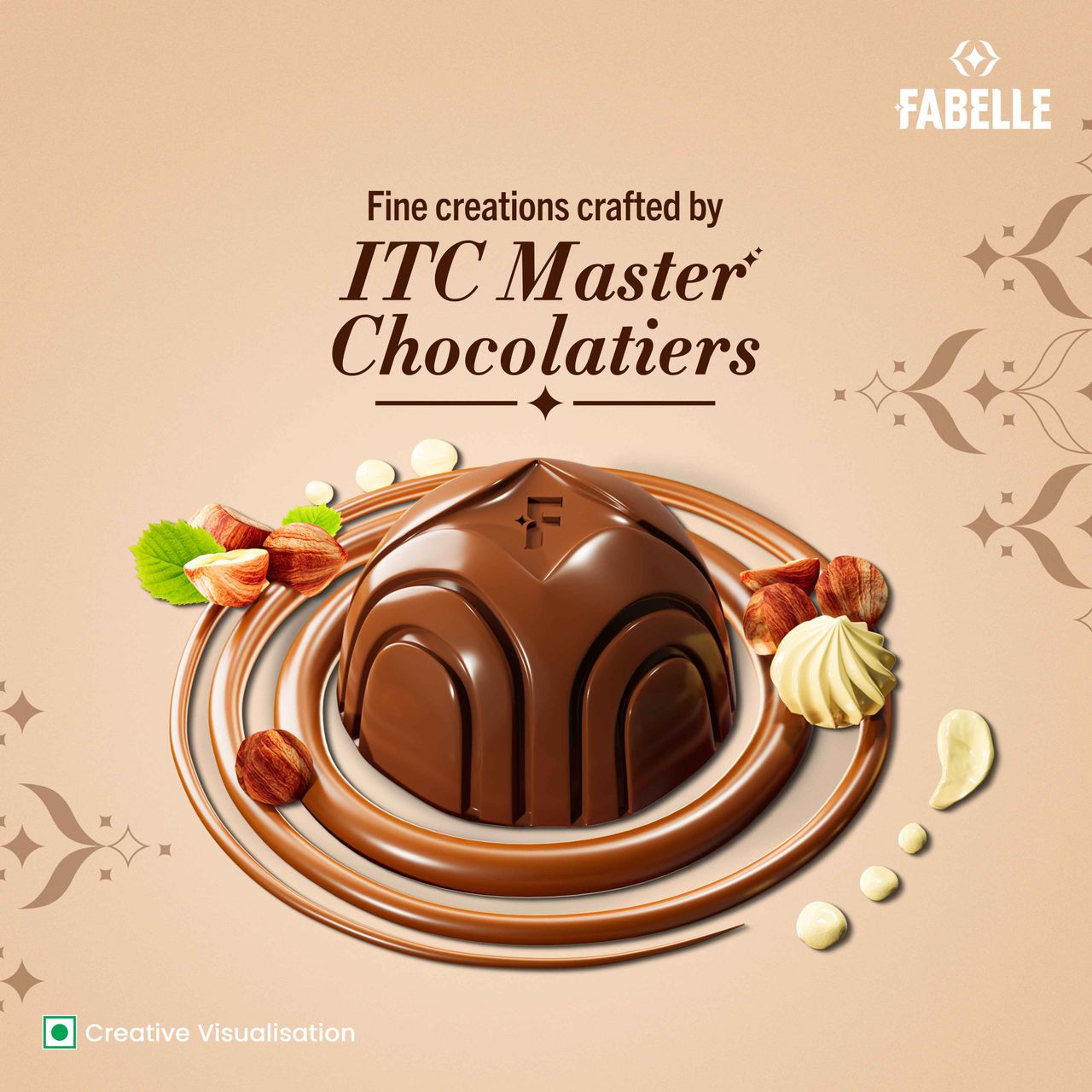 Fabelle Hazelnut Handcrafted Chocolate Truffles Inspired by Classic Desserts, Assorted Luxury Chocolates Gift Pack 34.5 g Combo