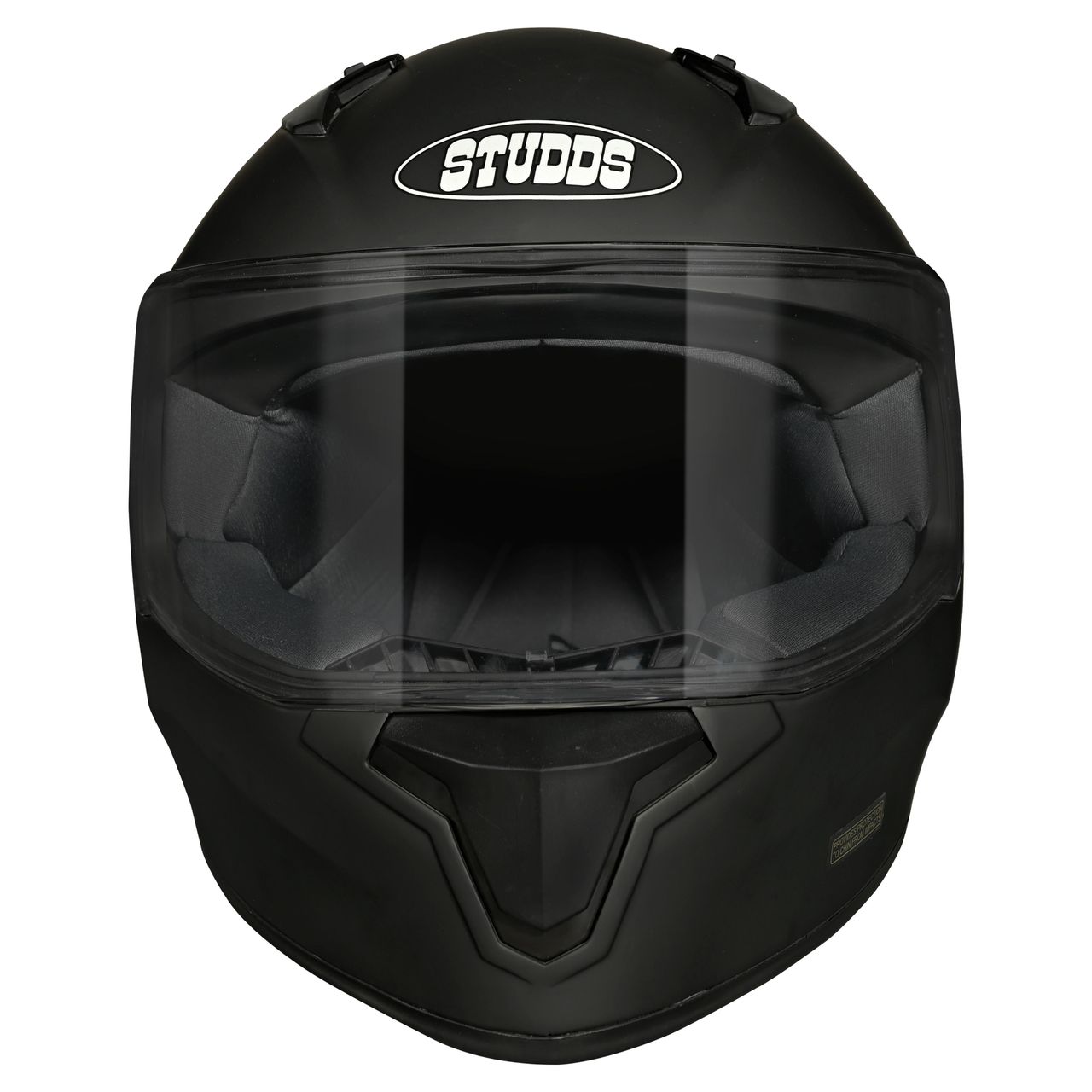 Studds Thunder Full Face Helmet With Spoiler | Matt Black - XL