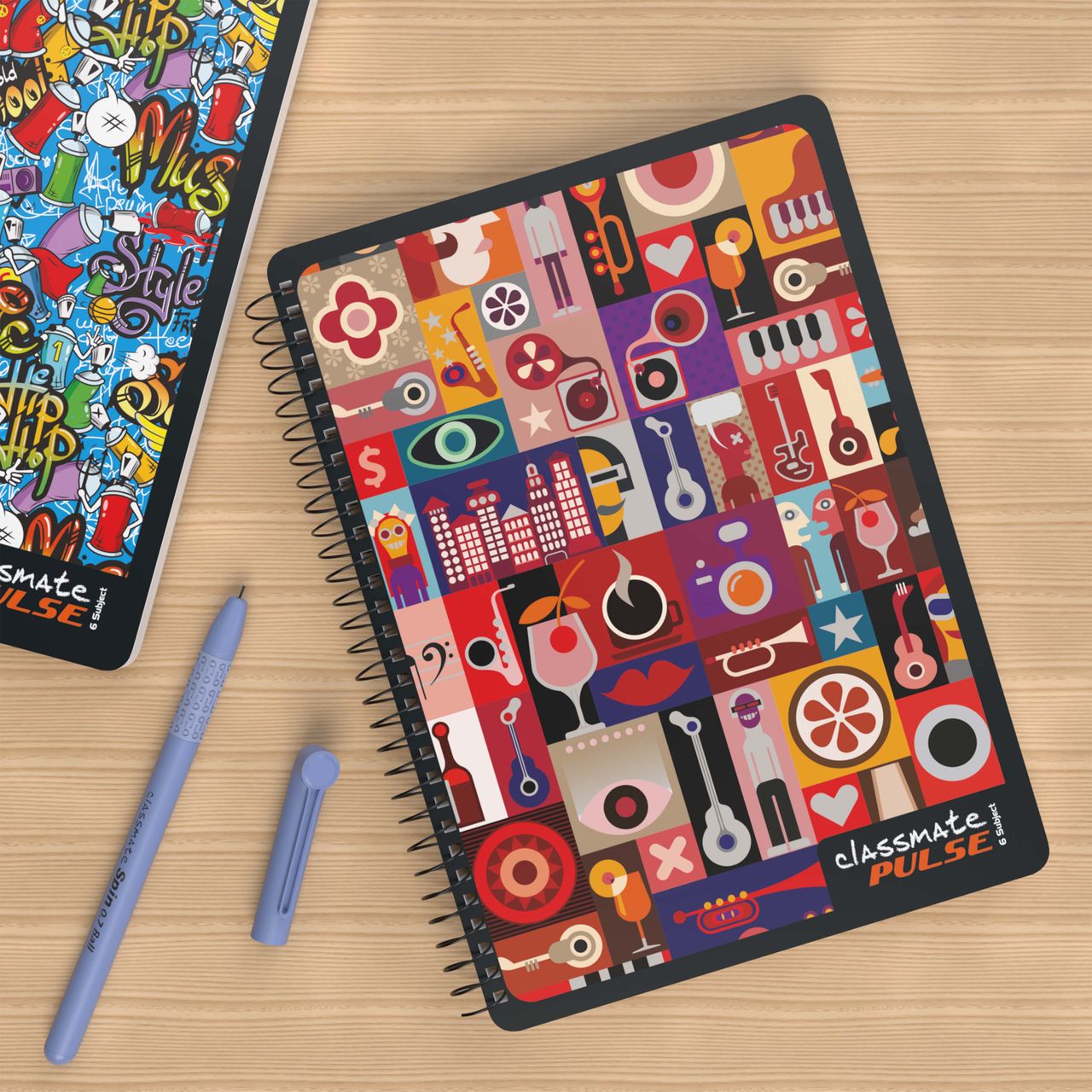 Classmate Single Line Spiral Notebook (297 x 210mm, Assorted Design)