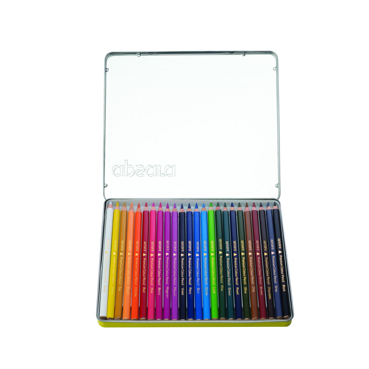 Apsara 24 Full Size Premium Triangular Colour Pencil | Brilliant colours | Hex Shape | Easy Grip