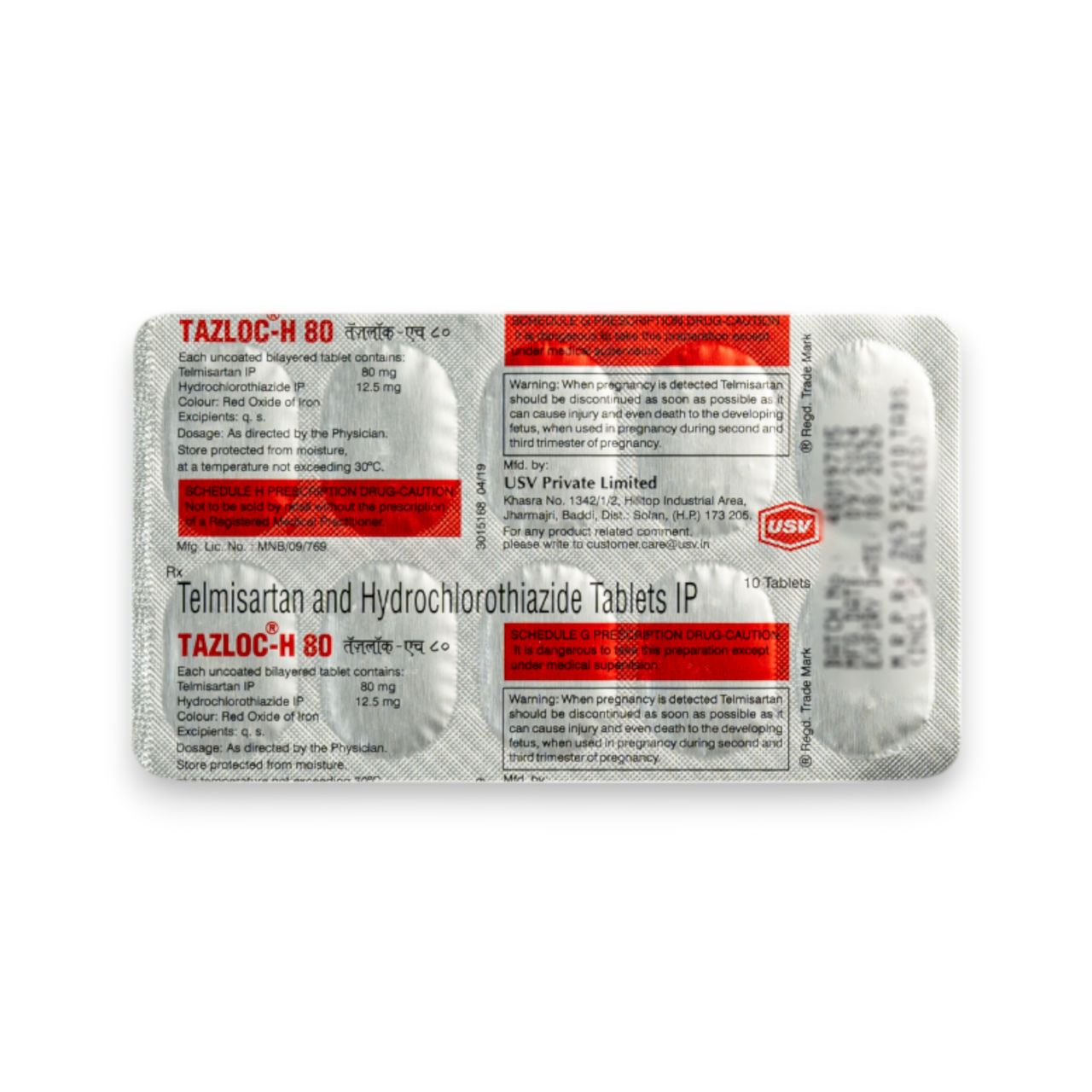 Tazloc-H 80 Tablets