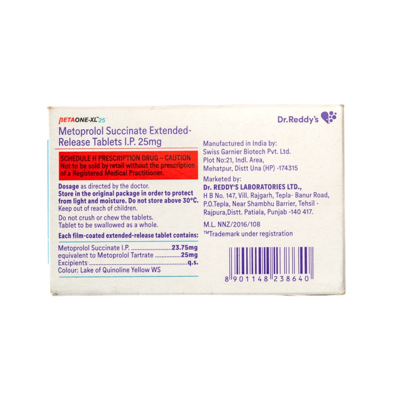 Betaone XL 25 Tablet ER