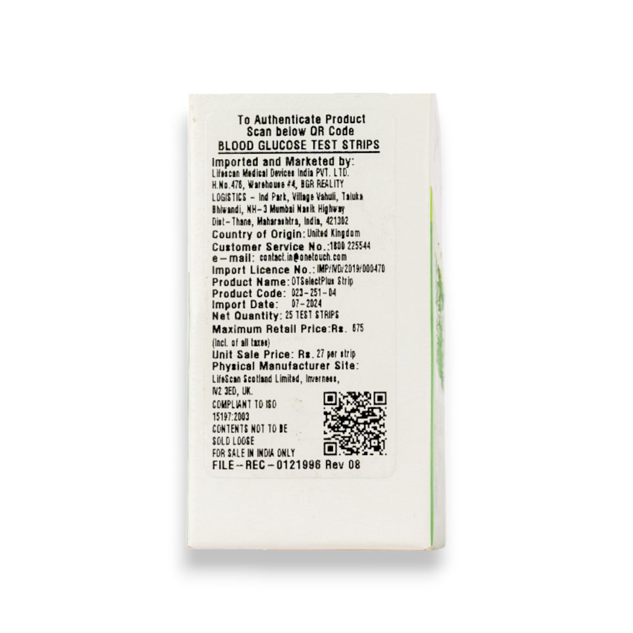 OneTouch Select Plus Test Strips