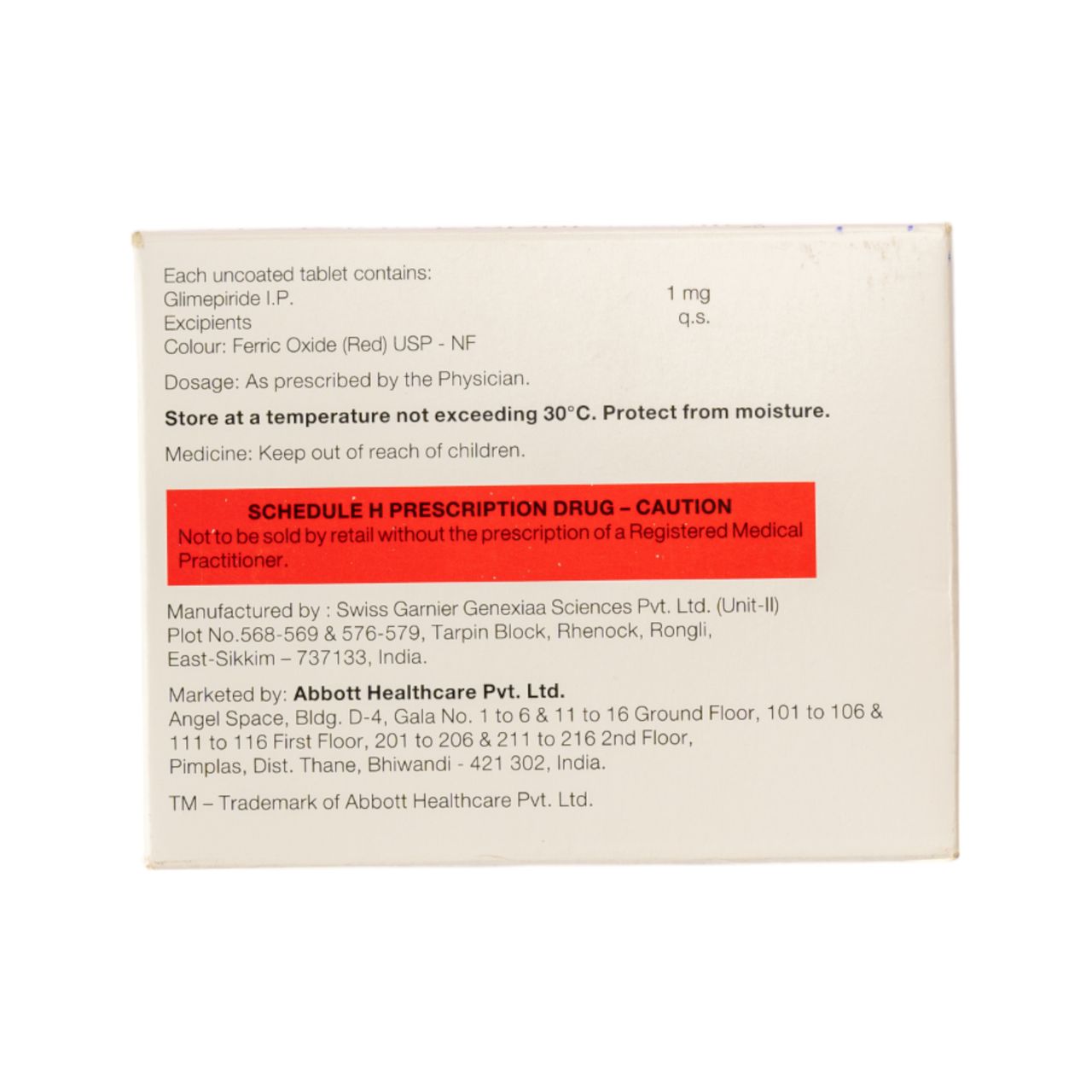 Glimer 1 Tablets