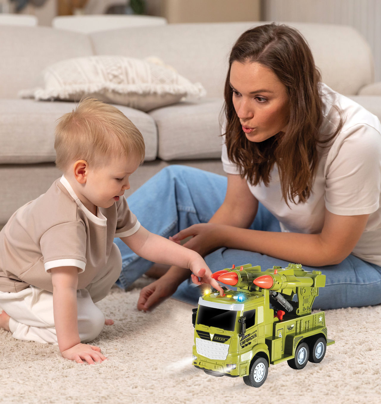 Itoys Bump N Go Missile Launcher (Colour May Vary)