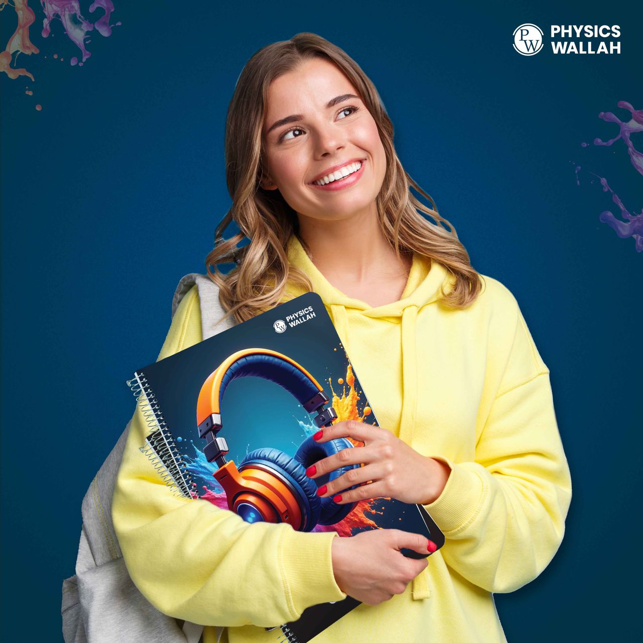 Physics Wallah 400 Pages Notebook | 6 Subject | A4 Ruled Spiral Binding with Plastic Cover