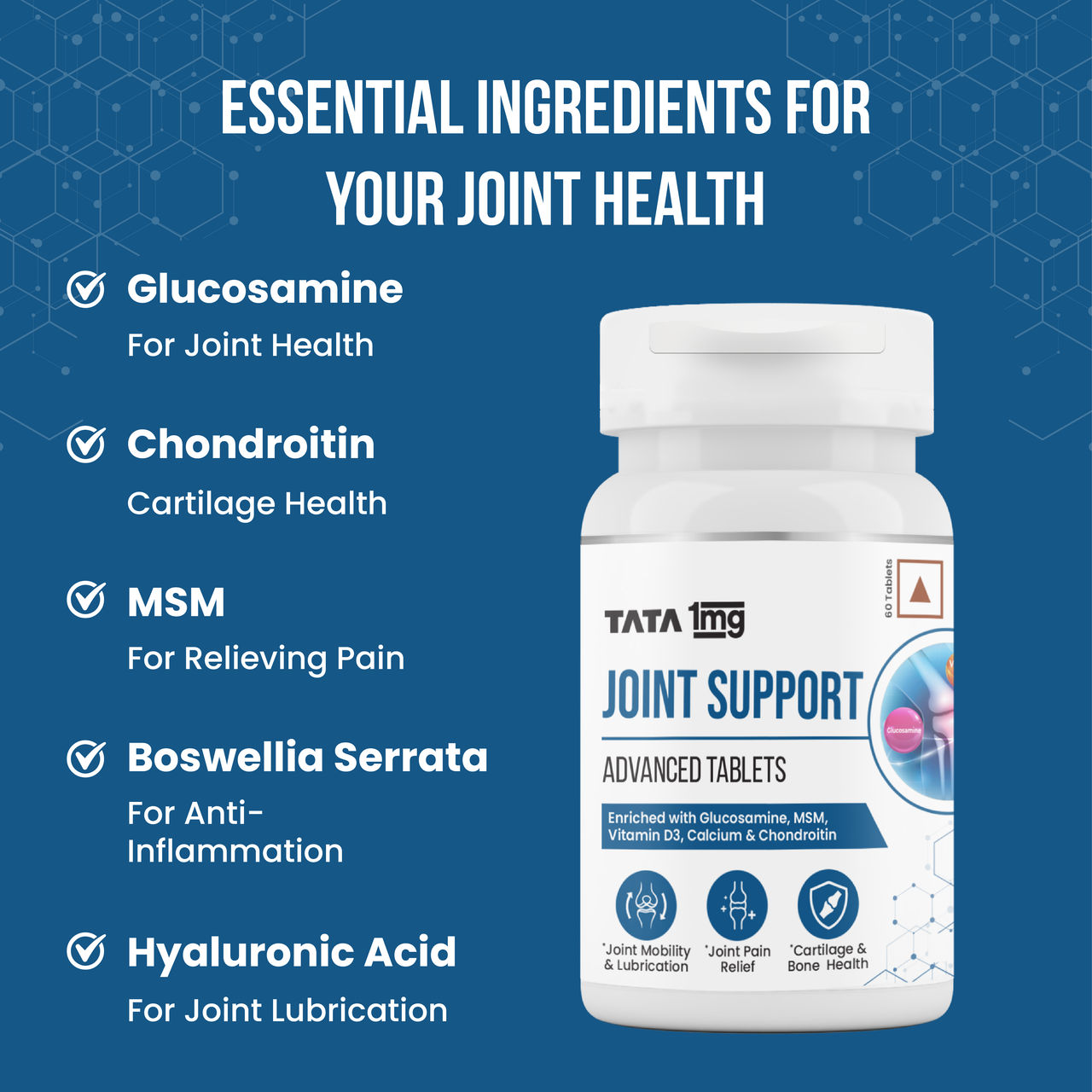 Tata 1mg Joint Support Advanced Tablet Pack Of 60 Tablets
