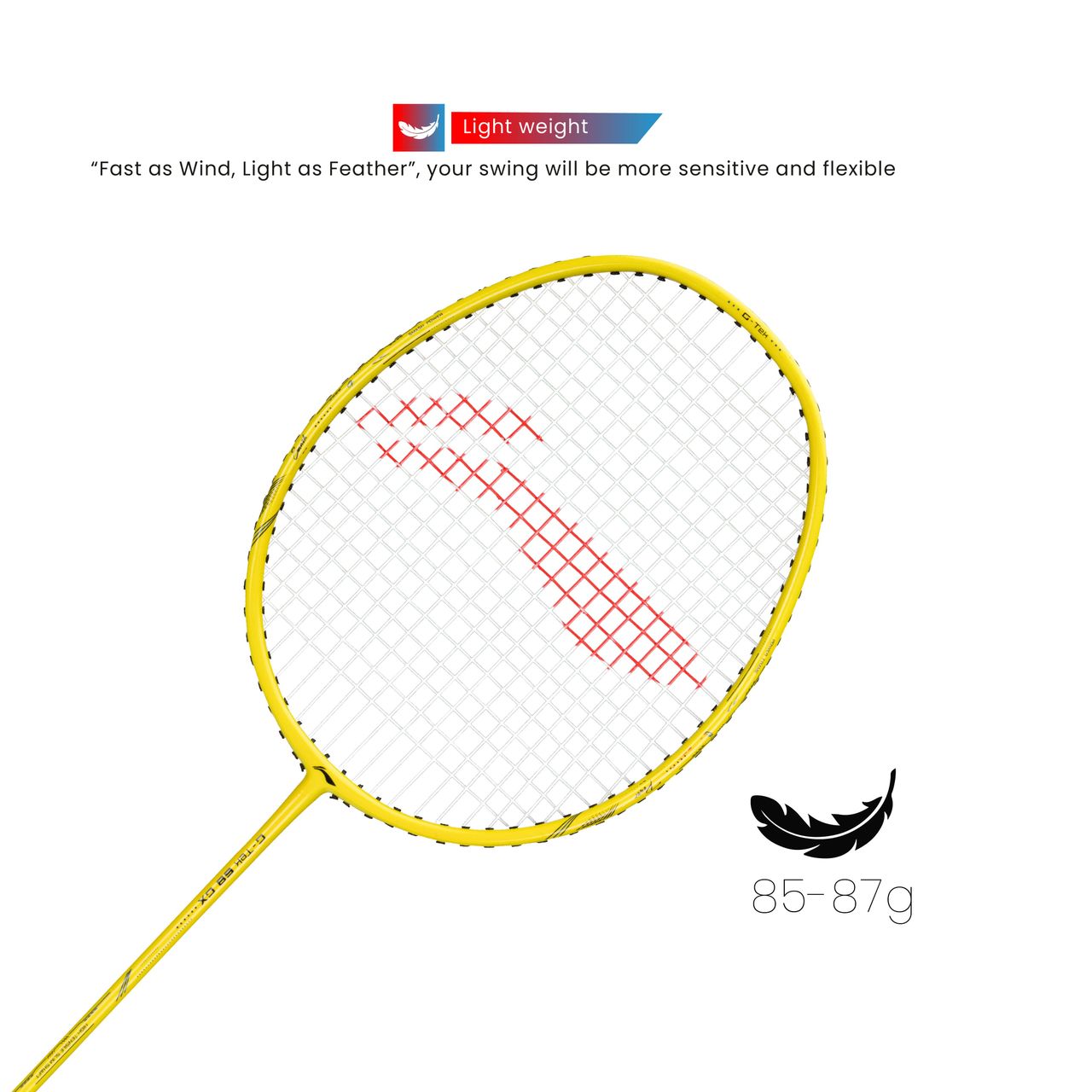 Li-Ning G-Tek Gx Graphite Strung Badminton Racquet With Free Racket Cover