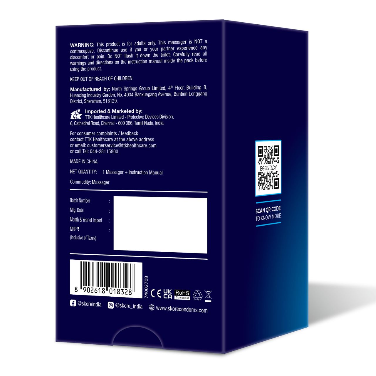Skore Eggstacy Self-Pleasure | Massage Sleeve For Men