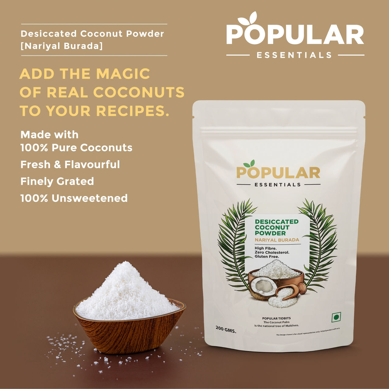 Popular Essentials Dessicated Coconut
