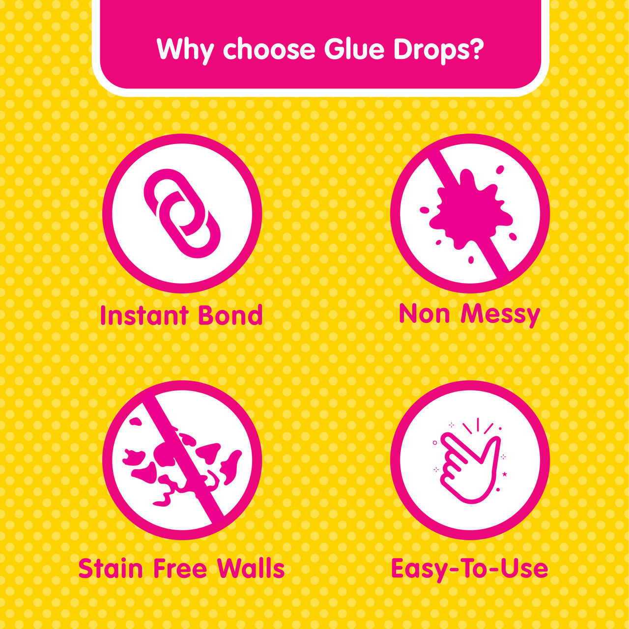 Fevicol Glue Drops - Instant, Non Messy, Easy To Use - 24 Glue Drops
