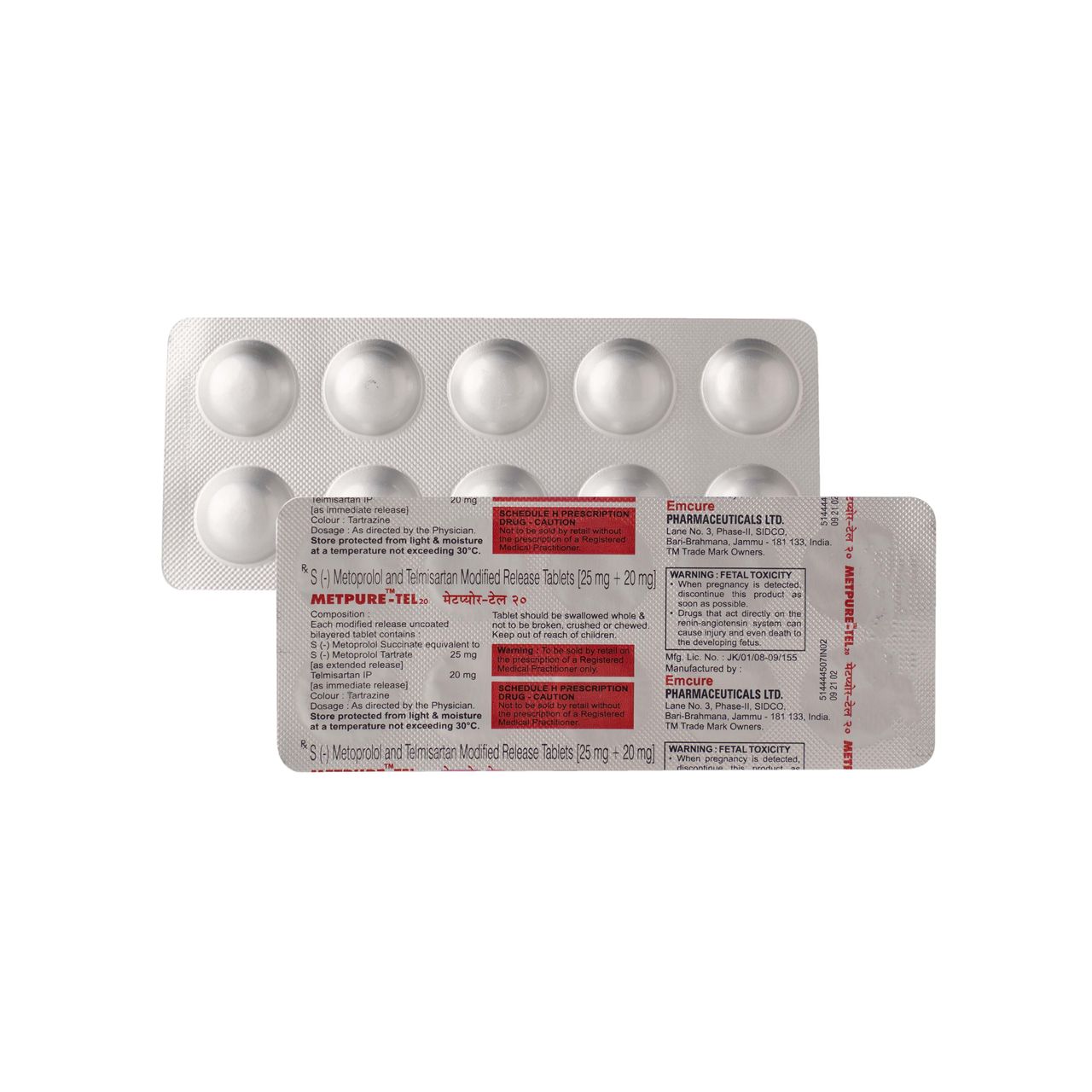 METPURE TEL 20 Tablets