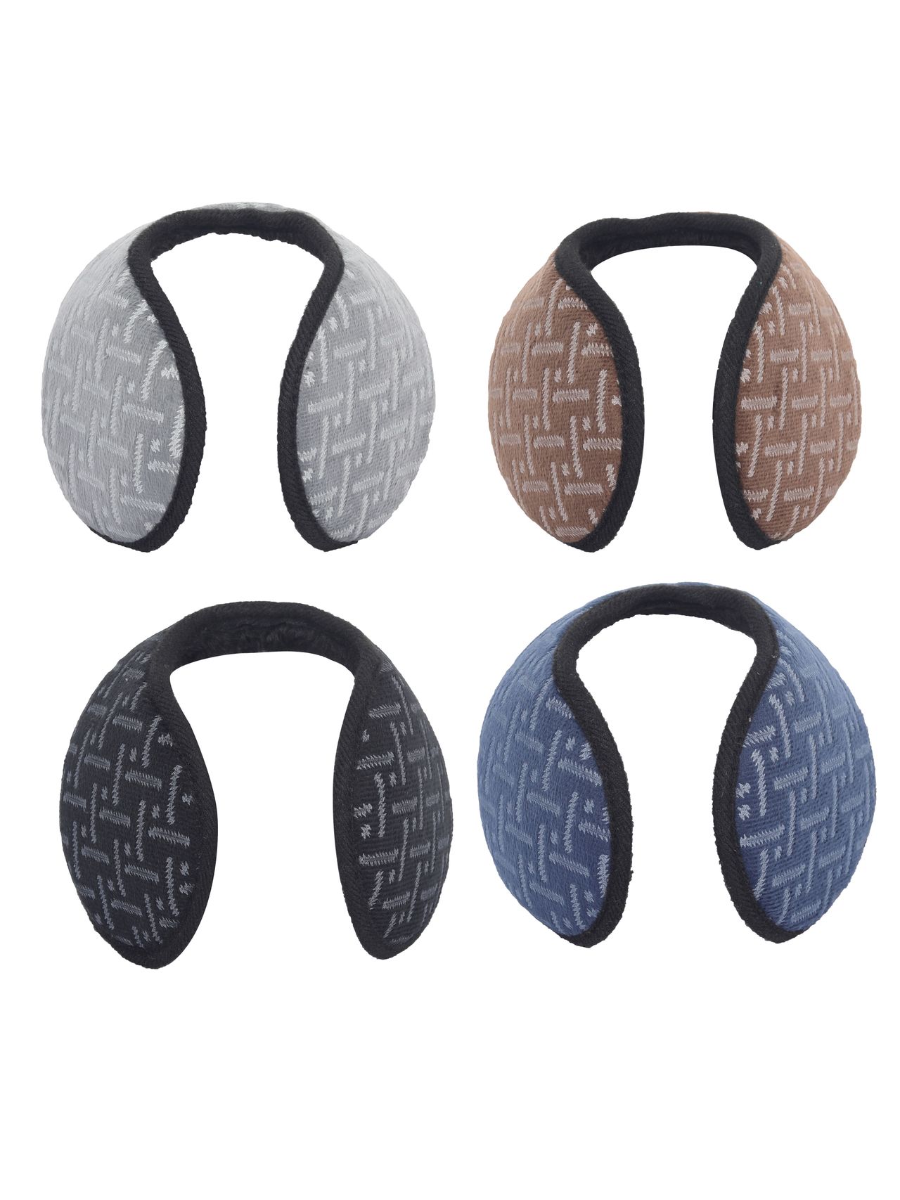 Fabseasons Unisex Geometric Polyester Winter Earmuffs | Multicolour - Free Size