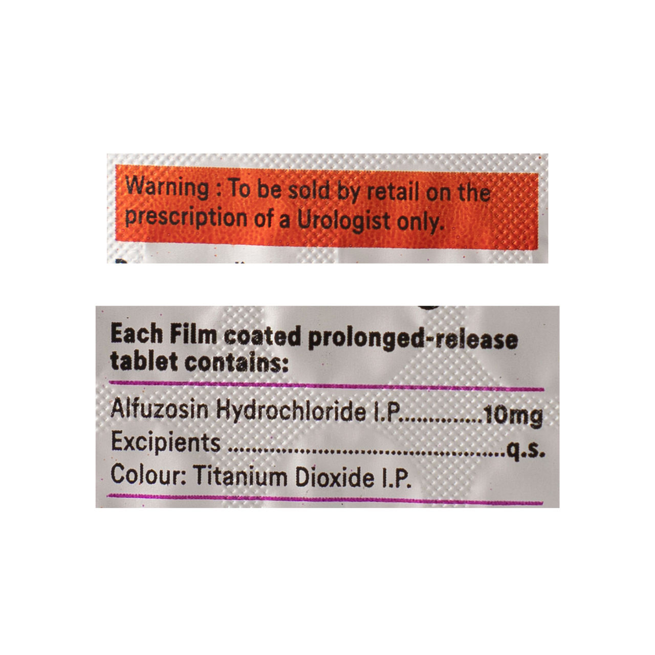 Alfoo 10mg Tablets PR