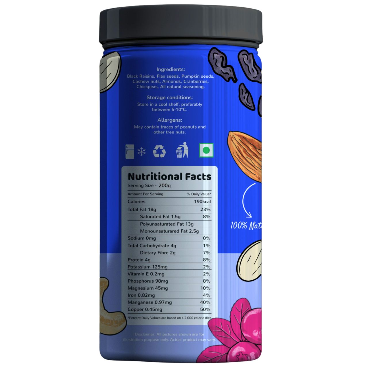 Flyberry Gourmet Persian Trail Mix - Enriched With Saffron