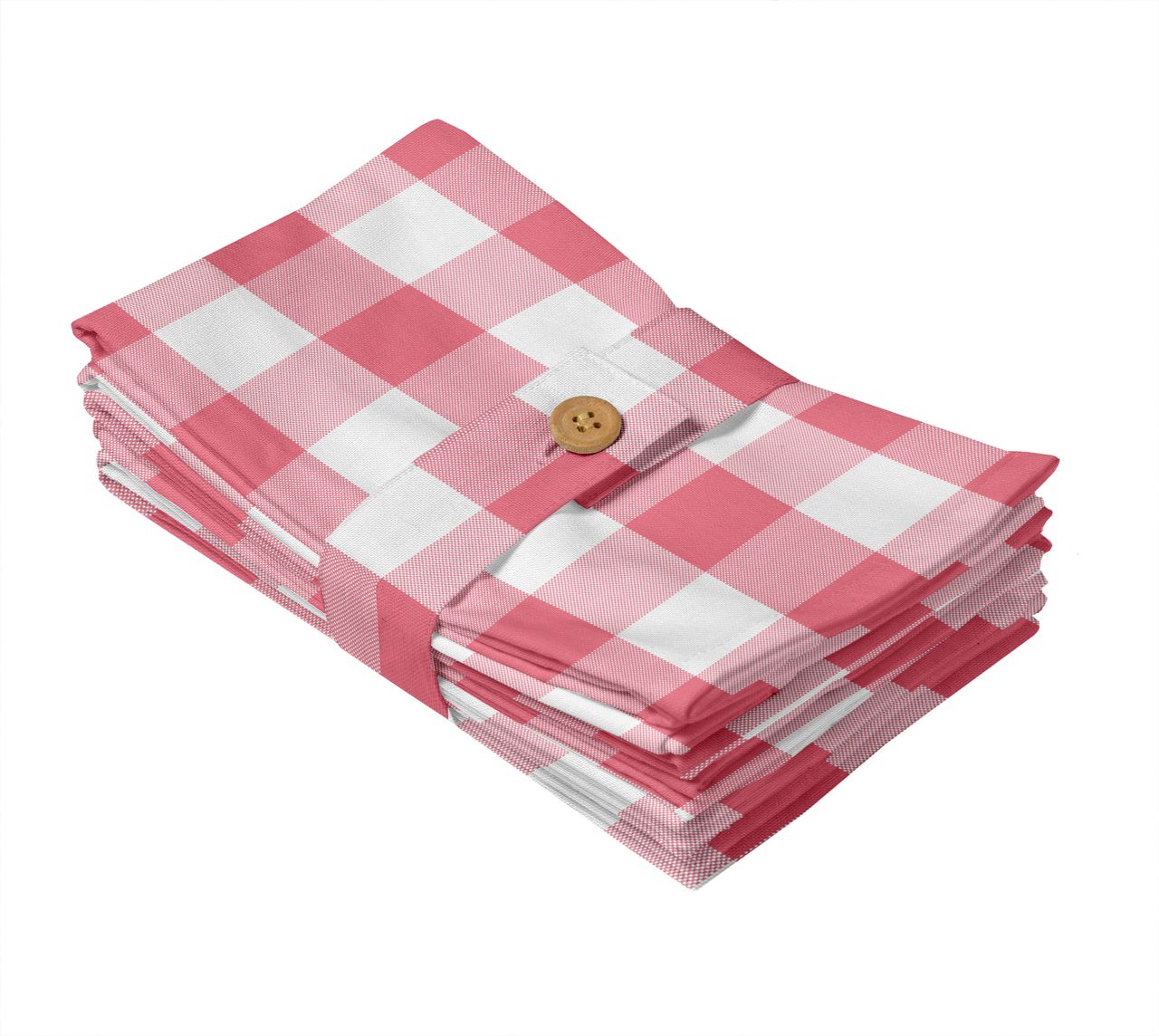 Lushomes Napkins - Baby Pink Buffalo Checks | 20 x 20 inch