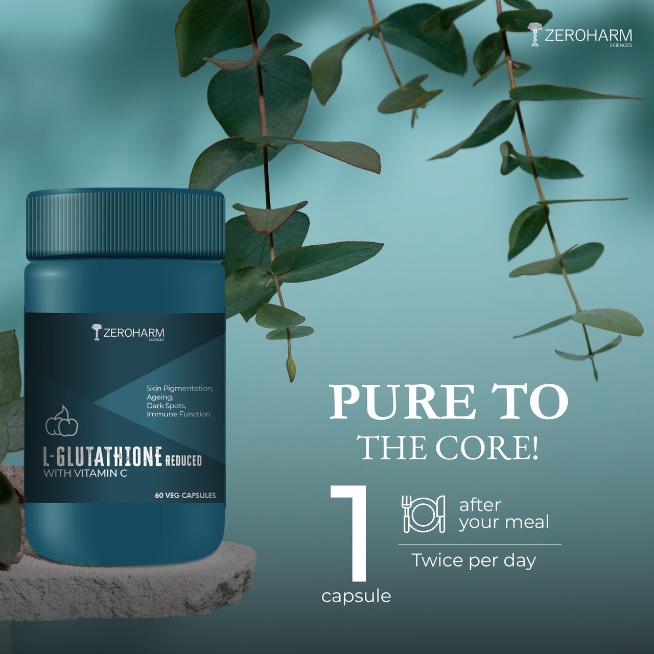 Zeroharm L Glutathione Reduced With Vitamin C 60 pcs