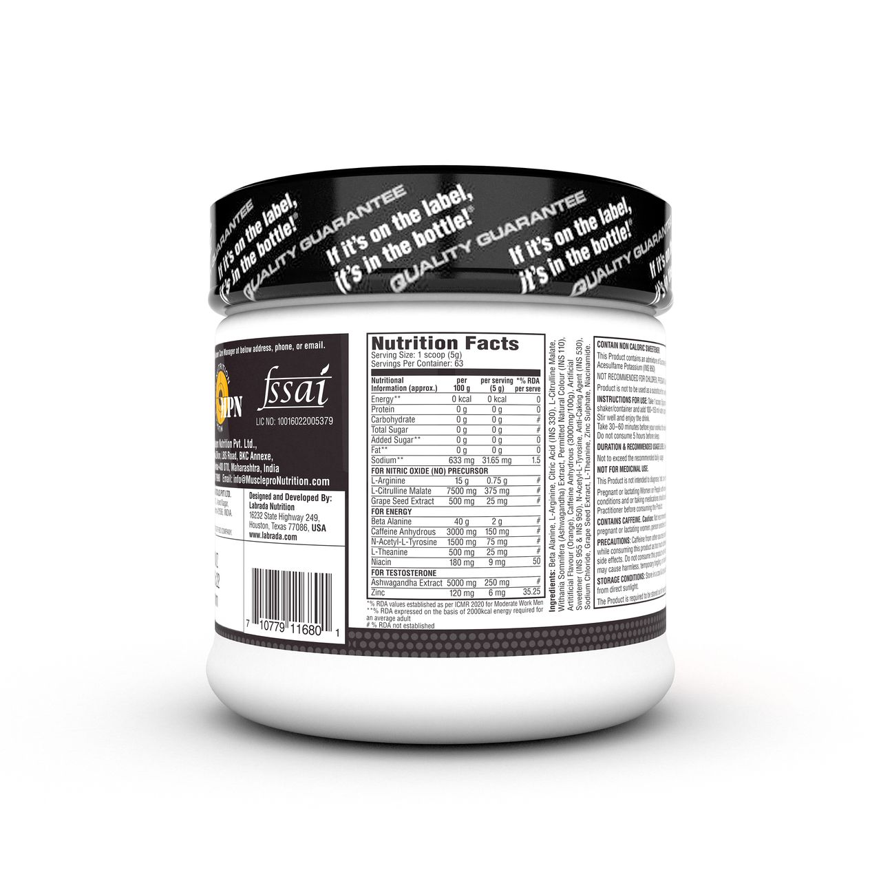 Labrada Supercharge Preworkout Orange