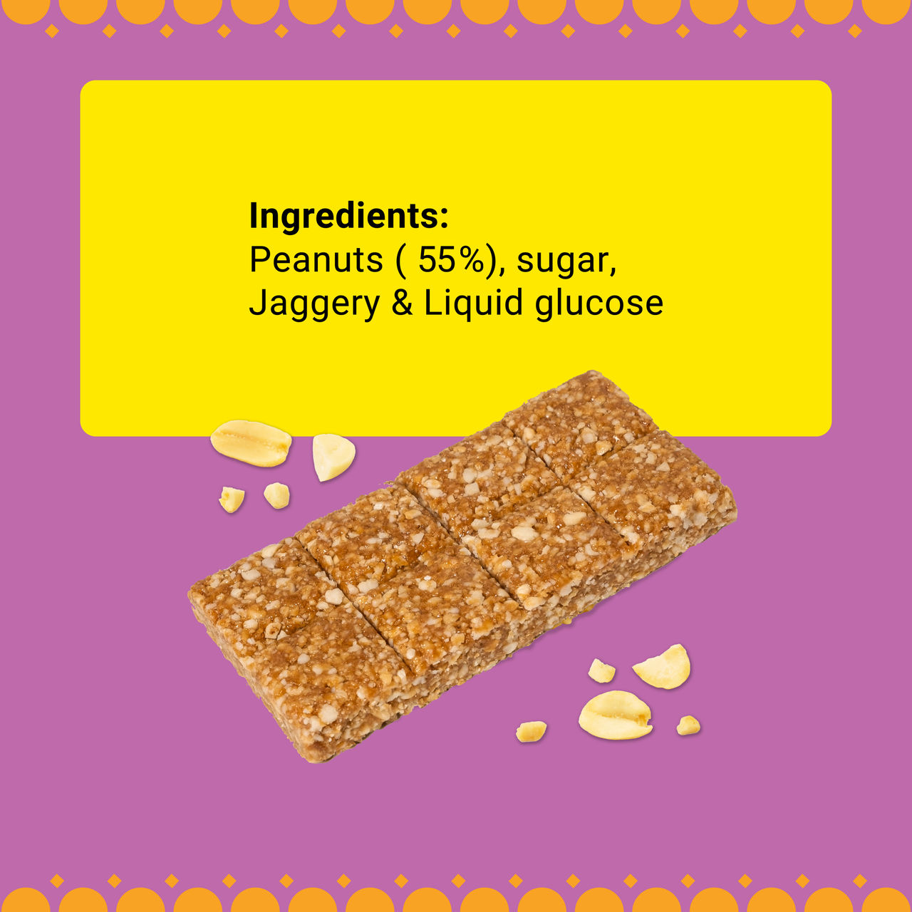 Crushed Peanut Chikki, By GO DESi