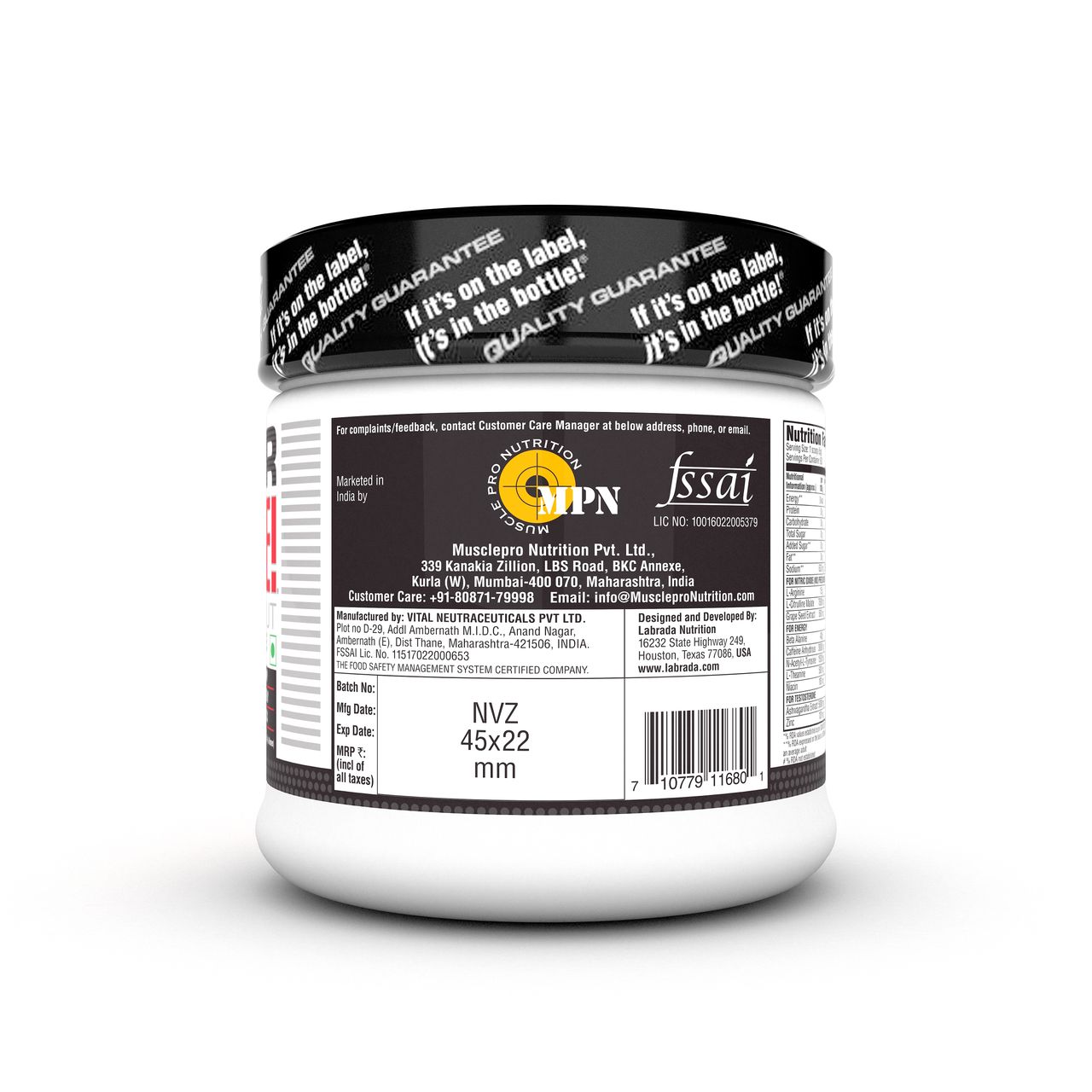 Labrada Supercharge Preworkout Orange
