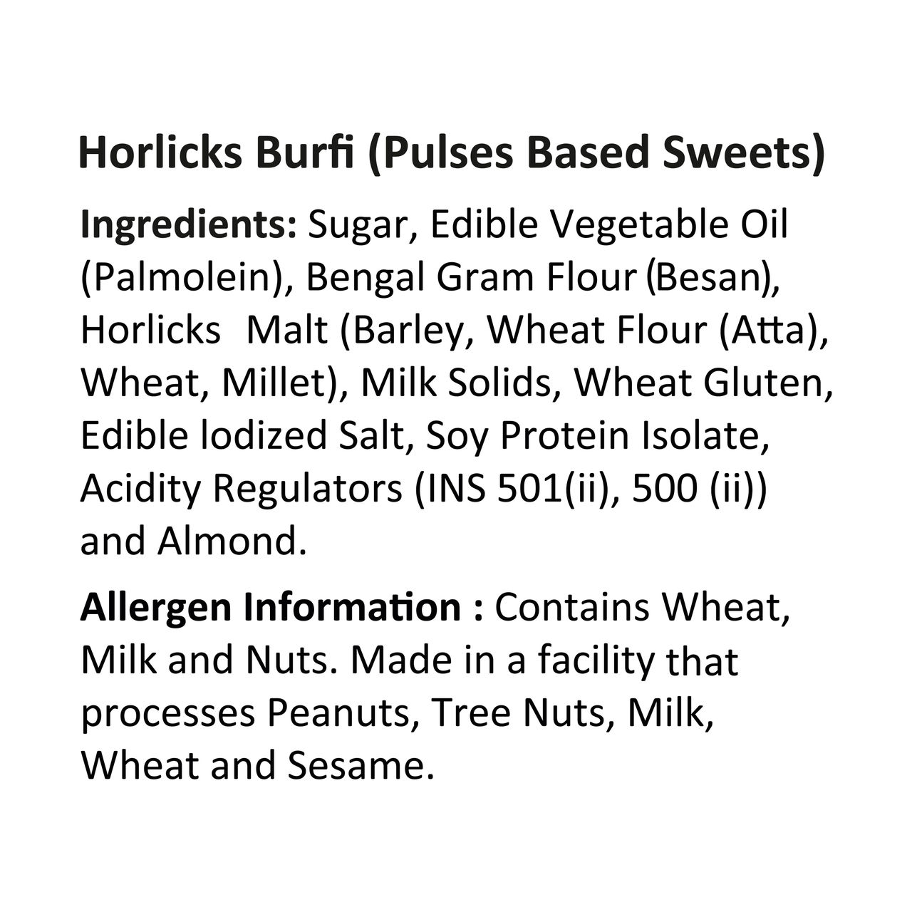 Lal Horlicks Burfi Signature