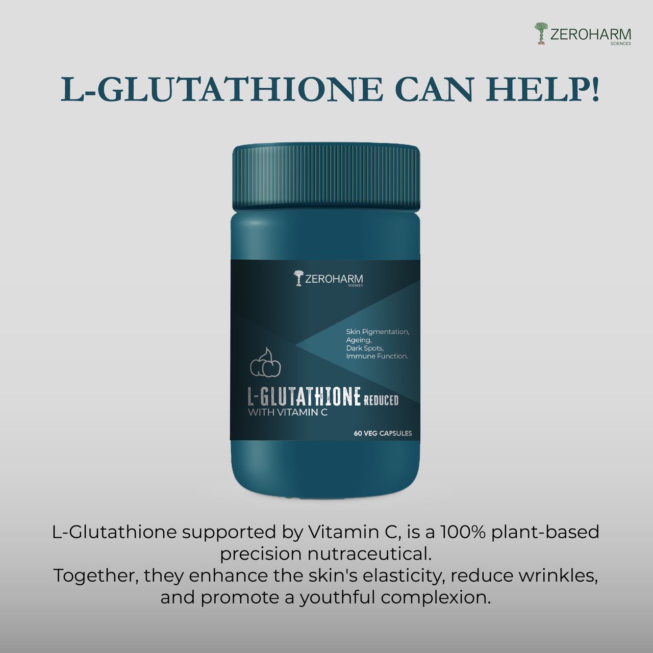 Zeroharm L Glutathione Reduced With Vitamin C 60 pcs