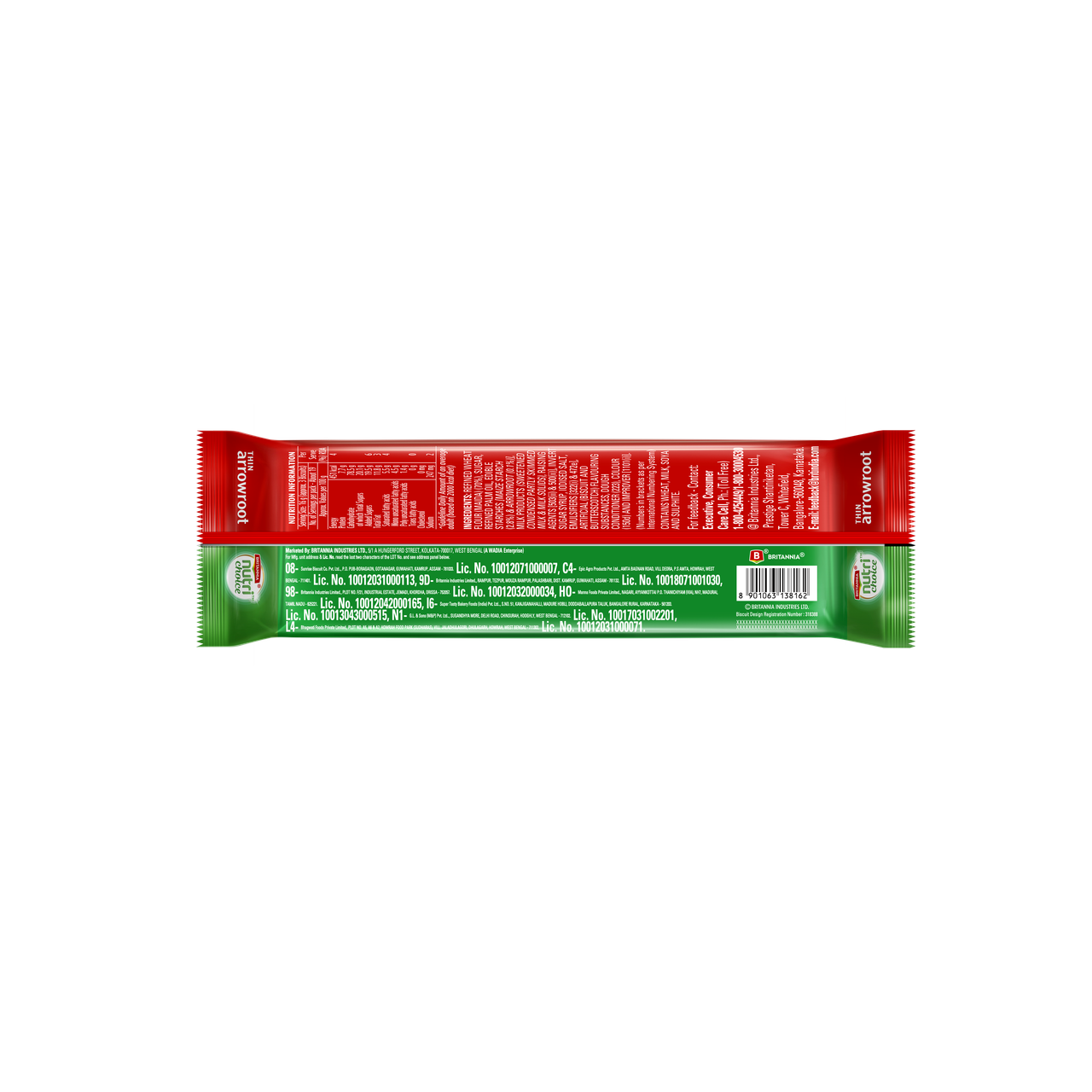 Britannia NutriChoice Thin Arrowroot Biscuits 300 g Combo