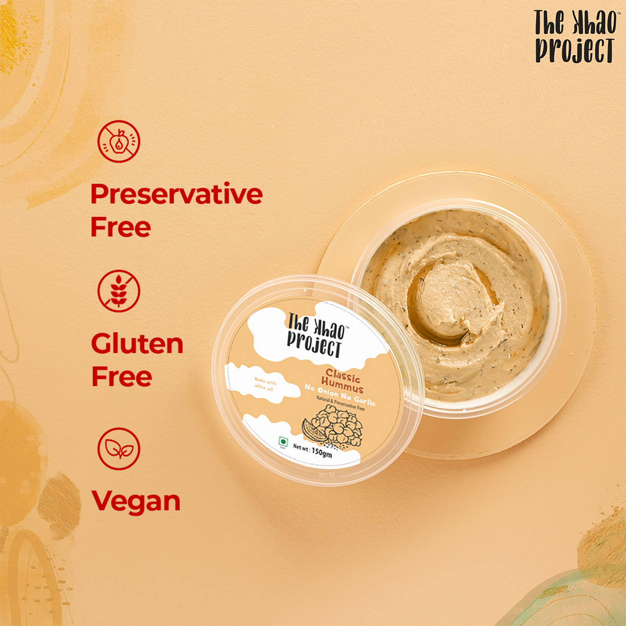 The Khao Project No Onion No Garlic Hummus