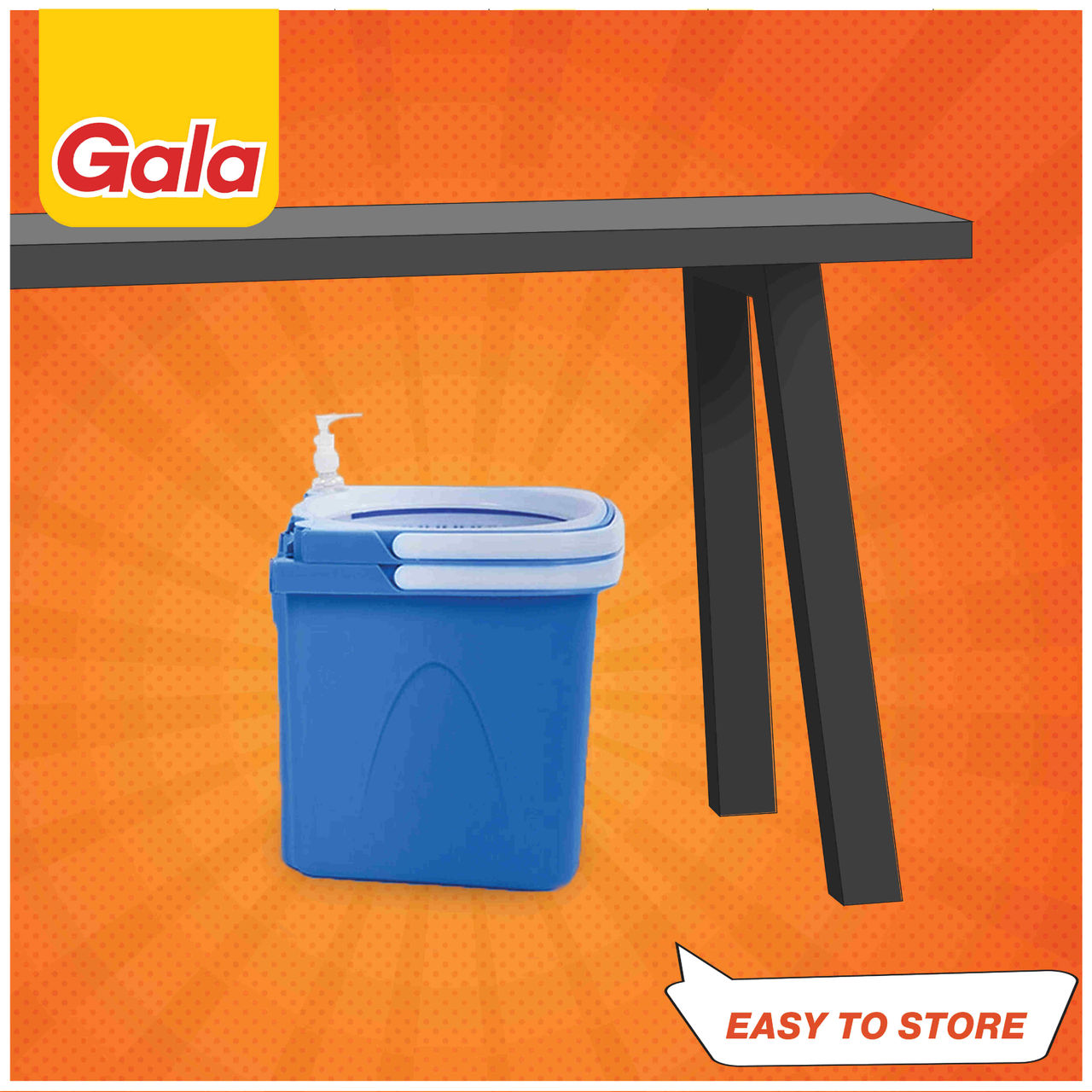 Gala Twin Bucket Spin Mop Floor Cleaning Mop With Separate Bucket For Clean And Dirty Water
