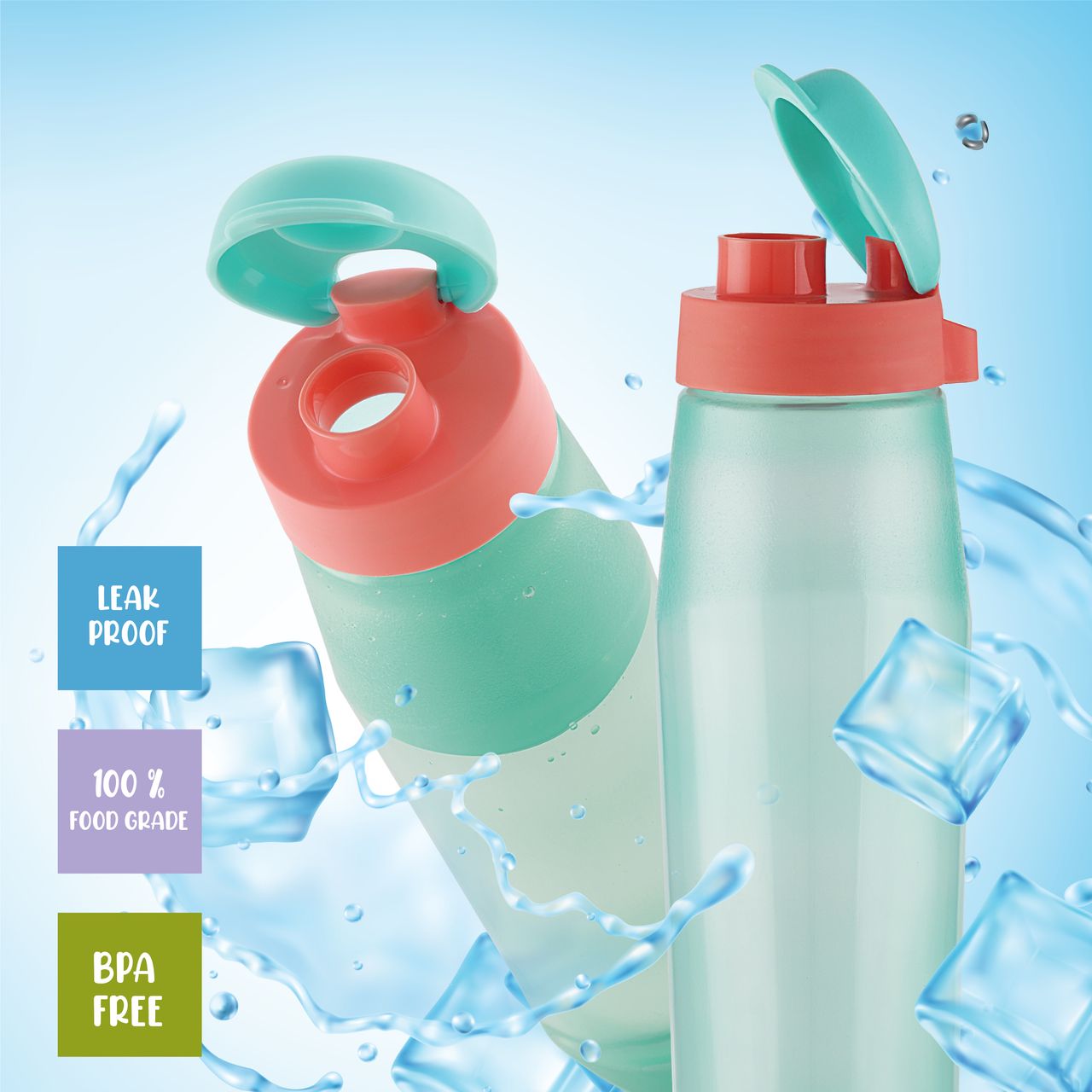 Mastercook Plastic Trident PP Bottle | Assorted - 850 ml