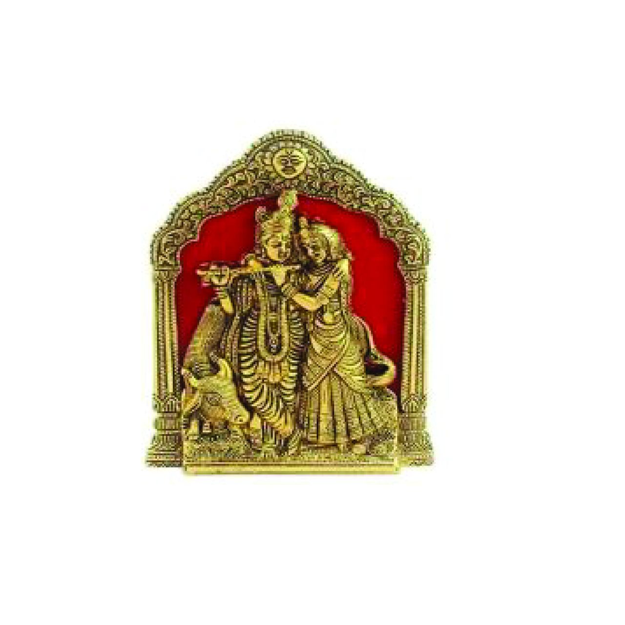 Devnidhii Radha Krishna Wall Hanging in Gold Polish