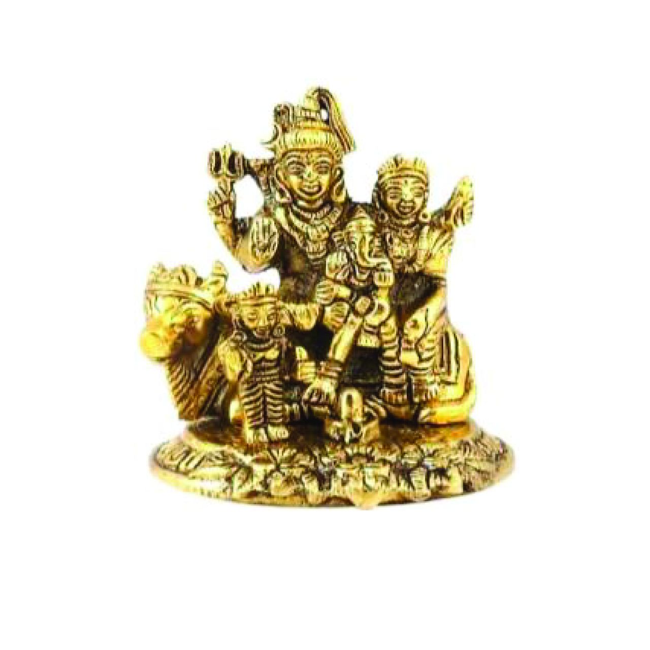 Devnidhii Shiv Parivar Small in Gold Polish
