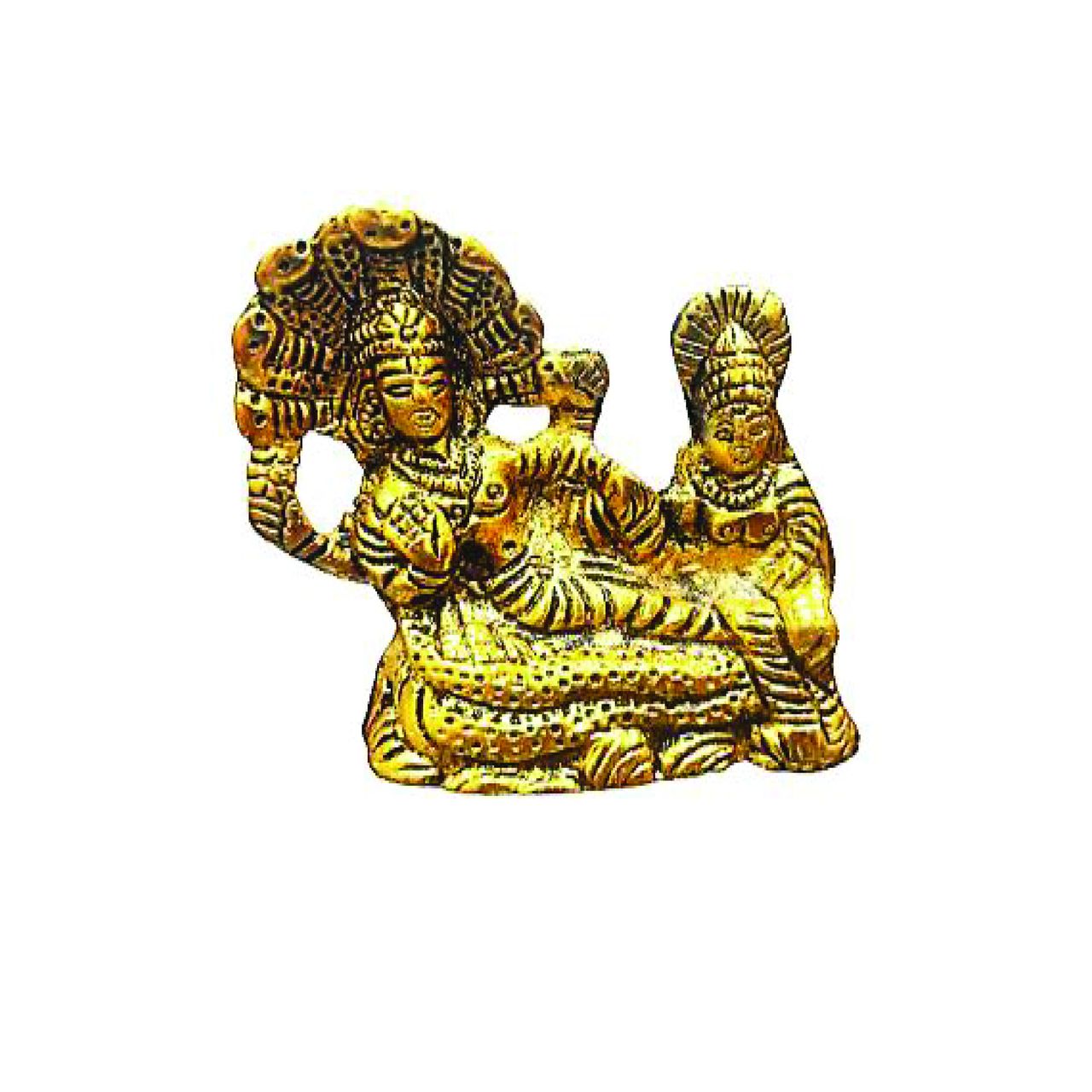 Devnidhii Vishnu Laxmi Idol on Shesh Shaiya in Gold Polish