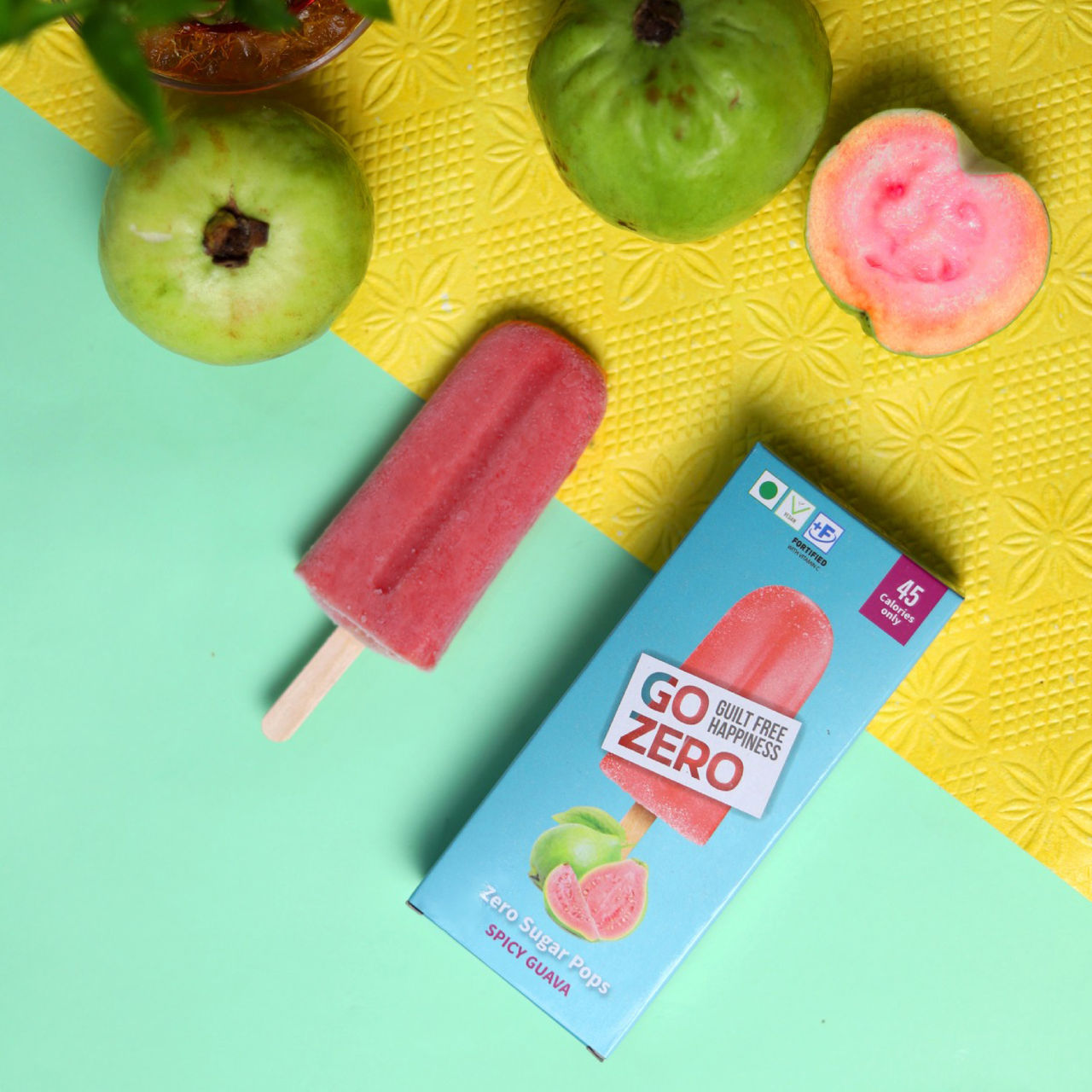 Go Zero Spicy Guava Low Calorie Guilt Free Ice Cream Popsicle 70 ml Combo