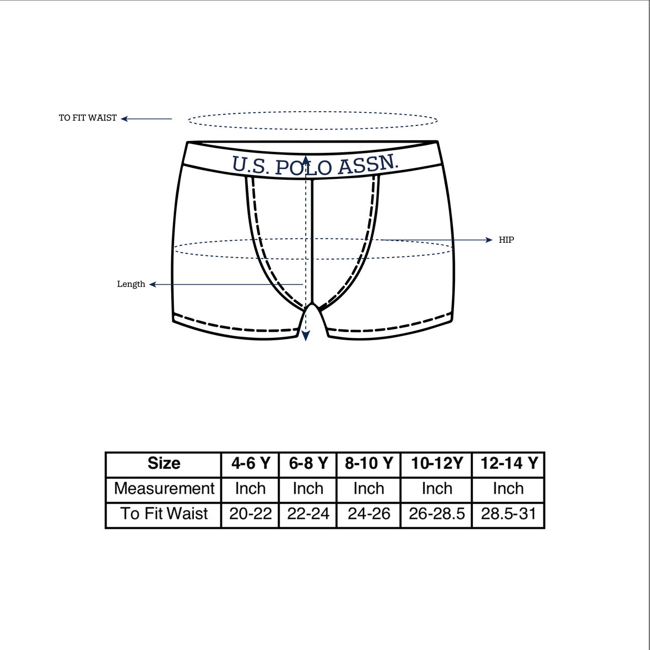 U.S. Polo Assn. | Underwear Pack of 2 | S | Trunks | ET004 | Black and Blue