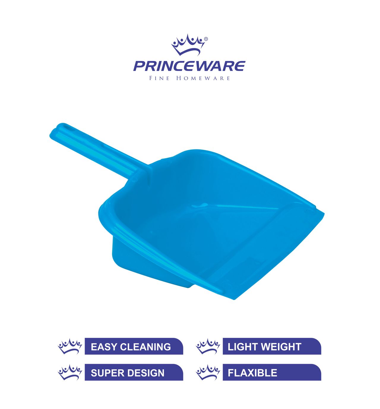 Princeware Super Deluxe Dust Pan Big- Blue