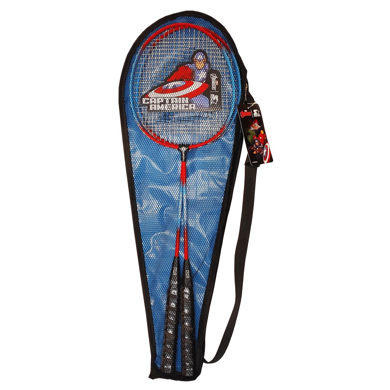 Hamley's Starter Captain America Badminton Racket Set of 2 Multicolour, 6Y+