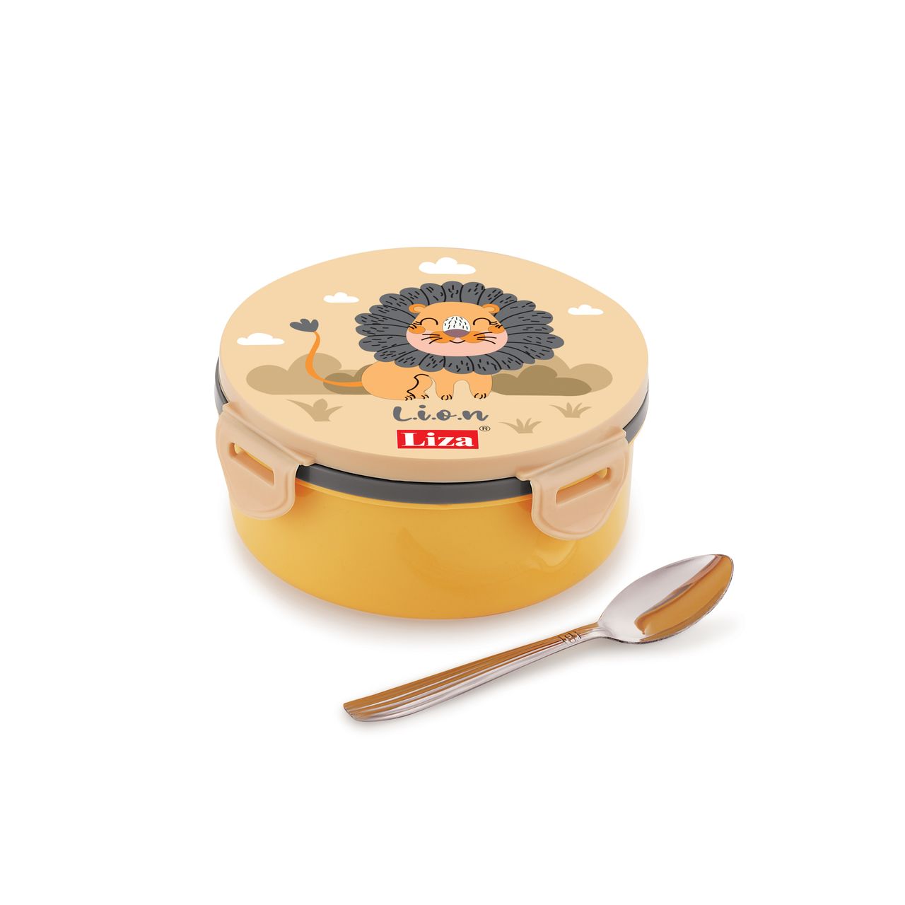 Liza Tasty Bites Lunch Box With Inner Steel Yellow