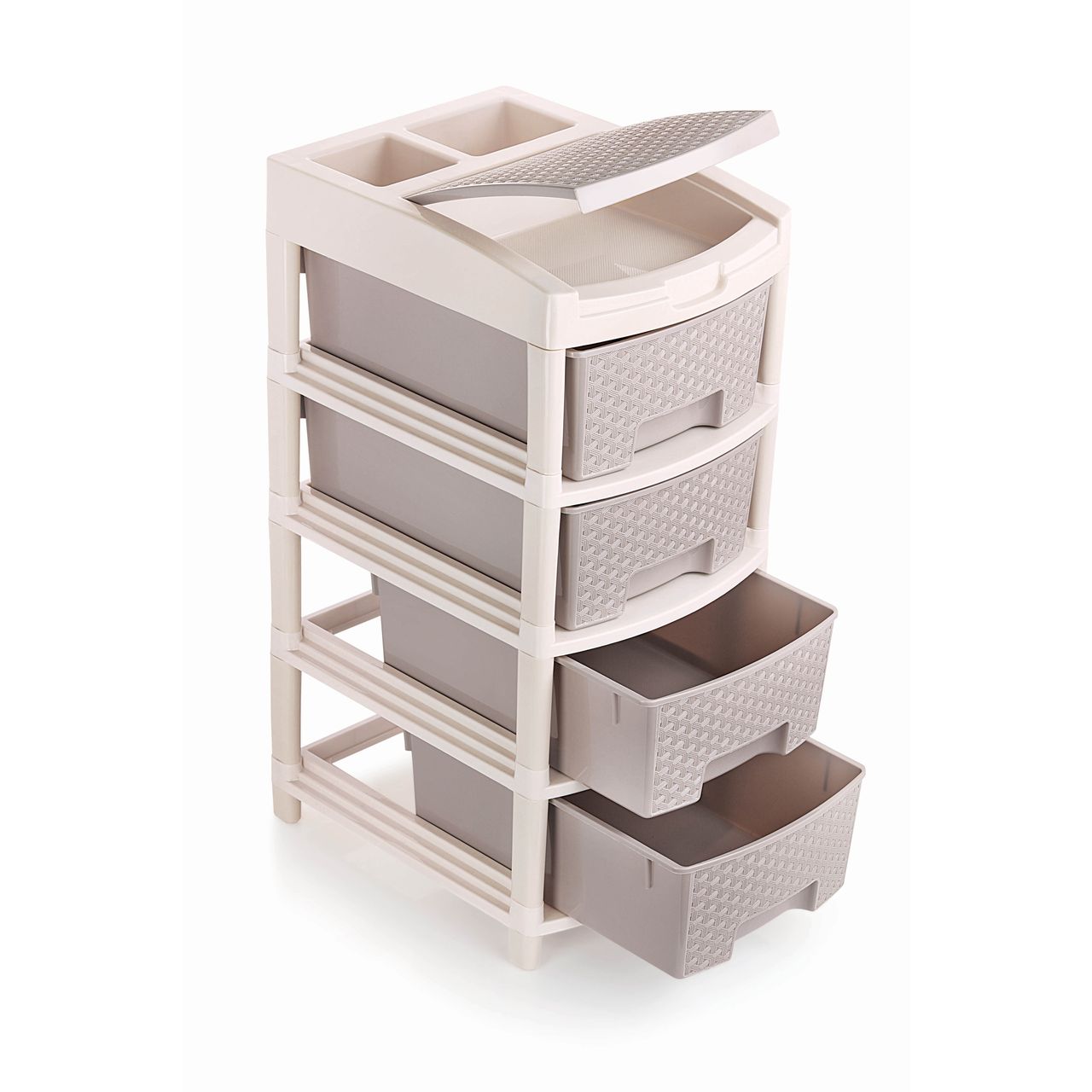 Liza Industries Vector 4 Big Drawer With Extra Compartment (Colour May Vary)
